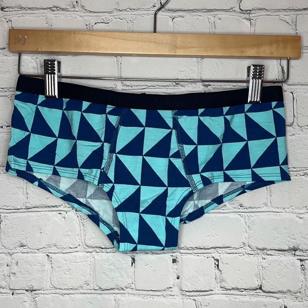 Meundies Blue Geometric Womens Hipster Underwear